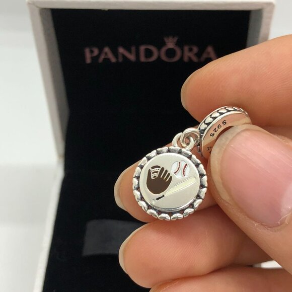 ✨🔥Pandora Baseball Dangle Charm HomeRun (HR) Charm - Picture 2 of 5